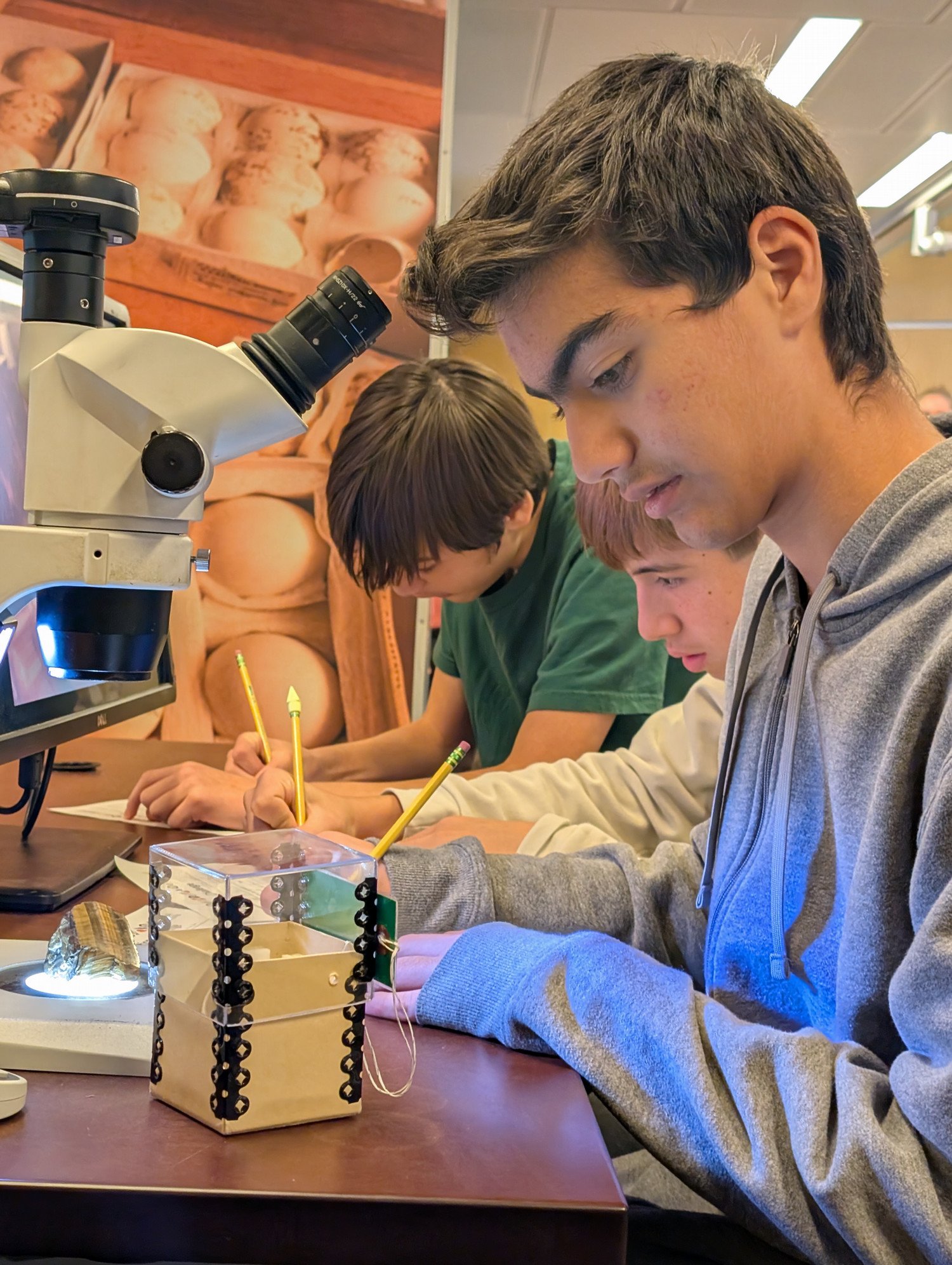 Gifted students participating in a lab at the Museum of Natural History in D.C.