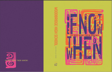 Colorful book cover design with layered typography reading “If Not Now Then When?” and a purple spine with the title and a small spiral logo.